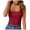 Red, variant on HUANBAI Womens Ribbed Tank Tops Summer Scoop Neck Slim Fitted Tops Basic Knit Sleeveless Shirts Tank Tops for Women