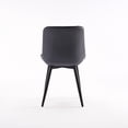 thumbnail image 4 of YOUNIKE Dining Chairs Set of 2, Upholstered Dining Room Chairs with Metal Legs, Faux Leather Kitchen Chairs, Armless Side Chairs, Large Padded, Metal Legs, Gray Purple, 4 of 15