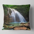 thumbnail image 2 of Designart Djur Djur Waterfall - Landscape Photography Throw Pillow - 16x16, 2 of 5