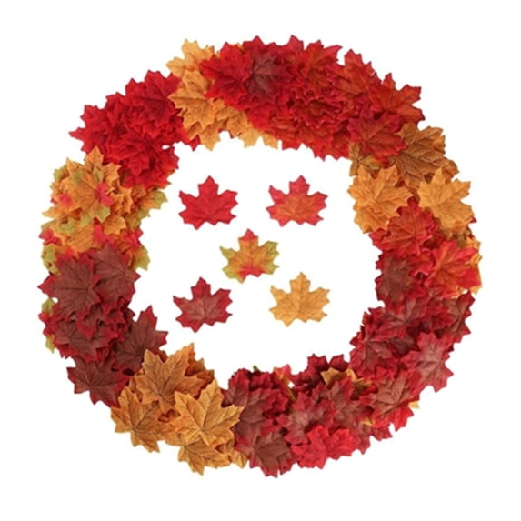 Cheers.US 50Pcs Artificial Maple Leaves Fall Leaves Silk Fake Leaves for Autumn Decoration Faux Autumn Leaves for Garland Wedding House Decorations