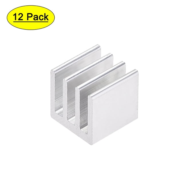 Unique Bargains Electronics Cooler Heatsink for MOS GPU IC Chip Silver 10 x 10 x 10 mm 12pcs