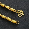 thumbnail image 4 of K-KED Men's solid Chain 22K 23K 24K Thai Baht Gold Filled Yellow GP Necklace 24"99g, 4 of 5