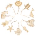 thumbnail image 4 of SHISUYAN 60Pcs Graffiti Wood Cutouts Dolphin Shape Beige Jute Rope Diy Activities, 4 of 8