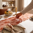 thumbnail image 6 of Halloween Lace Square Table Runner, Maple Leaf Pumpkin Patterned Tablecloth, for Fall Dining Room Living Room Decor, for Seasonal Homeowners and Hosts, Saffron, 6 of 8
