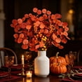thumbnail image 6 of Artificial Fall Eucalyptus Leaves, 19.68" Greenery Stems Plants for Home Floral Arrangement Wedding Party Autumn Thanksgiving Table Centerpiece Decor, Fake Fall Leaves for Christmas Decor, 2Pcs, 6 of 9