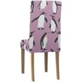 thumbnail image 4 of Funda protectora de silla ABPHQTO Patrones de pingüinos con nieve Juego de 4, 4 of 4
