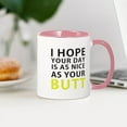 thumbnail image 3 of CafePress - I Hope Your Day Is As Nice As Your Butt Mugs - 11 oz Ceramic Mug - Novelty Coffee Tea Cup, 3 of 4
