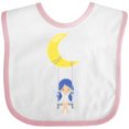 thumbnail image 3 of Inktastic Cute Fairy, Fairy On The Moon, Fairy On A Swing Girls Baby Bib, 3 of 4