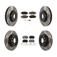thumbnail image 1 of Transit Auto Front Rear Coated Drilled Slotted Disc Brake Rotors and Semi-Metallic Pads Kit for Car 2015 Volkswagen GTI with Performance Package KDS-100628, 1 of 11