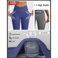 thumbnail image 3 of BALEAF Capri Leggings for Women with Pockets Knee Length Workout Yoga Capris Pants Tummy Control Casual Exercise Blue XL, 3 of 8