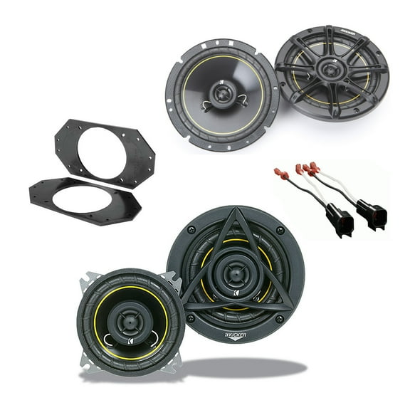 Kicker Jeep Wrangler 97- 06 46CSC44 4", 6.5" 50W Speakers & Replacement Harness