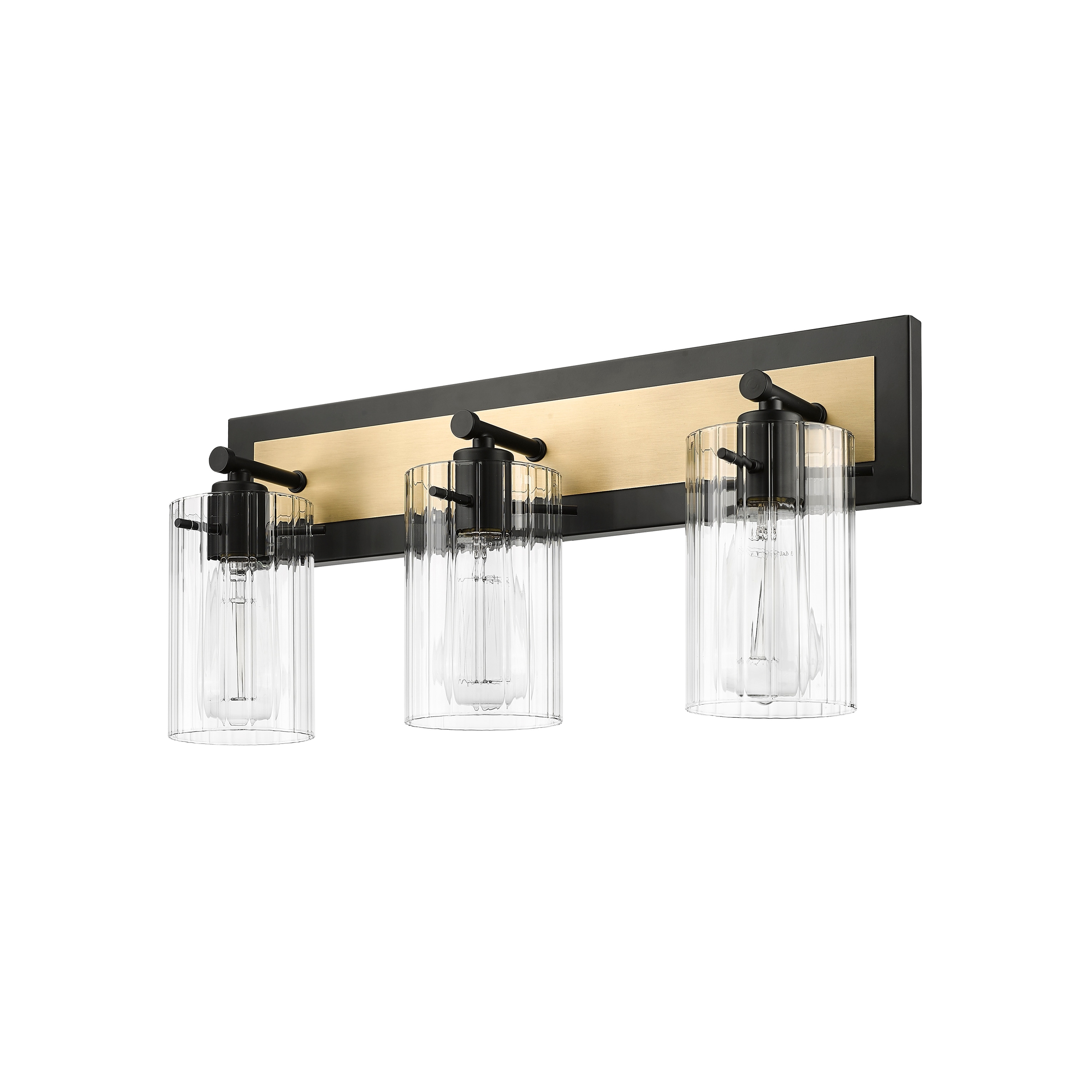 Millennium Lighting  Gasol 2/3/4 Vanity Fixture 3 Light - Matte Black / Vintage Brass