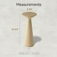 thumbnail image 2 of COZAYH Farmhouse Tall Pedestal End Table Small Solid Wood Martini Table Plant Stand Modern Round Drink Table for Small Space Living Room, Distressed Wood Grey, 2 of 15