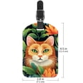 thumbnail image 6 of Square 2Pack PU Leather Cartoon Cat Cruise Luggage Tag with Privacy Cover and Name ID Tag for Travel Handbags Backpacks Luggage Tags, 6 of 6