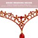 thumbnail image 3 of EeaseMX Cadena para la frente de dama de honor con dije de cristal y diamantes de imitación, tocado de boda (rojo), 3 of 7