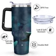 thumbnail image 3 of 40oz Tumbler with Handle and Straw | Gifts for Women | Sea Turtles Stainless Steel Travel Mug | Double Wall Vacuun Insulated Cup with Lid and Straw (Turtles), 3 of 7