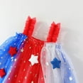 thumbnail image 5 of Zanarzt Girls 4th Of July Dresses 4th of July Dress Toddler Girl Fourth Independence Day Outfit American USA Flag Star Strip Kid Patriotic Clothes Blue,6-12 Months, 5 of 9