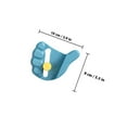 thumbnail image 2 of OULII 6pcs Mop Storage Wall Clips Blue PVC Living Room Organizing, 2 of 8