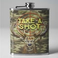 thumbnail image 3 of American Art Decor 8 oz Liquor Flask – Take A Shot Stainless Steel Hip Flask – Novelty Flask, Funny Flask for Men and Women (5.5" x 4" x 1.25"), 3 of 6