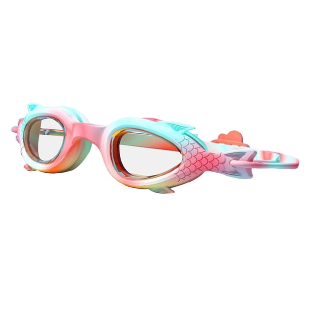 Gafas de natación para niños, gafas de piscina con forma de , ajustables, antifugas y antivaho, de natación para piscina de 3 a 14 años