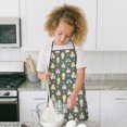 thumbnail image 4 of Dark Green Princess Castle Pattern Kids Aprons for Girls and Boys,Adjustable Neck Strap Toddler Aprons for Kids Cooking Baking, 4 of 7