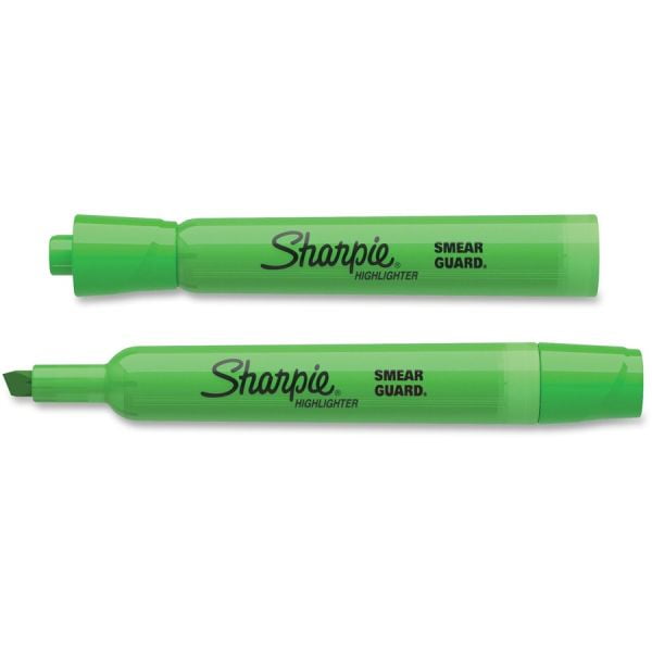Tank Style Highlighters, Fluorescent Green Ink, Chisel Tip, Green Barrel, Dozen Tank Style Highlighters, Fluorescent Green Ink, Chisel Tip, Green Barrel, Dozen