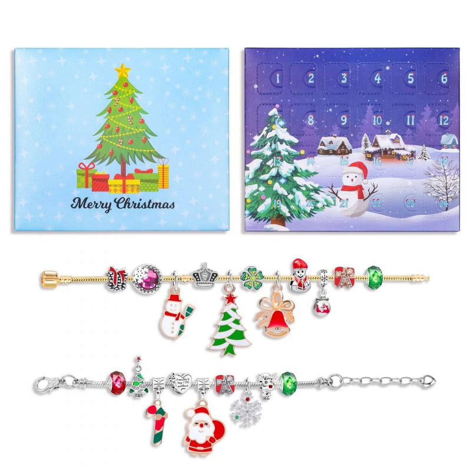 Advent Calendar 2022 Jewellery , Meetory Charm Bracelet Making Kit for  Women Girls Kids, Christmas Countdown Calendar DIY Charm Bracelet Advent