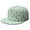 Flat Brim, variant on Flat Brim Snapback Hat - Green Frog Cartoon Print with Mushroom & Flower Nature Pattern for Men Women