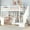 2: White, variant on Harper & Bright Designs Twin Size Loft Bed with L-Shaped Desk and Storage Staircase, Wooden High Loftbed Frame with Drawers & Cabinet for Bedroom Dorm, White