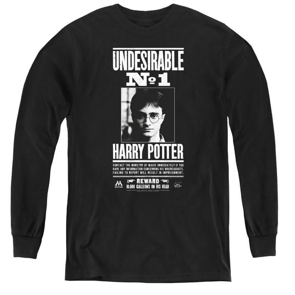 Harry Potter - Undesirable No 1 - Youth Long Sleeve Shirt - Large