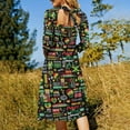 thumbnail image 5 of Jamaica One Love Culture Pattern Sweetheart Knot Flared Dress Fashion Design Large Size Loose Dress Spring Summer Women Dress, 5 of 9