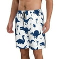 thumbnail image 2 of Naloa Cute Cartoon Dinosaurs Men's Beach Shorts, Surfing shorts, Swim trunks, Quick Dry Swim Trunks for Surfing Beach Fun - Medium, 2 of 9