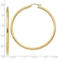 thumbnail image 2 of Auriga Fine Jewelry 10K Yellow Gold 2.5mm (Lightweight) Tube Hoop Earrings for Women, 2 of 5