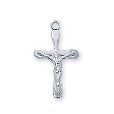 0.6 x 0.35 x 0.9 in. Sterling Silver Crucifix Pendant