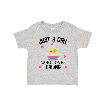 

Inktastic Sailboat Just a Girl Who Loves Sailing Gift Toddler Toddler Girl T-Shirt