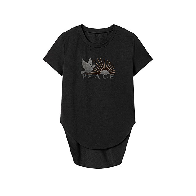 Camiseta básica de verano para mujer, para uso diario, trabajo, regalo del día de San Valentín L