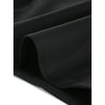 thumbnail image 6 of INSPIRE CHIC Women's Summer Skirts Faux Wrap Tie Front Knee Length Skirt Black XS, 6 of 7