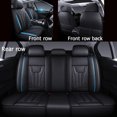 thumbnail image 3 of Leather Car Seat Cover 5 Seats for Chevrolet Chevy Silverado GMC Sierra 1500 2500HD 3500HD 2007-2021 Full Set Cushion Seat Covers for Cars Waterproof, Blue, 3 of 6