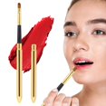 thumbnail image 1 of Pinceles de labios, paquete de 2 aplicadores de lápiz labial con tapa, reutilizables, ligeros, para mascarillas labiales, brillo labial, maquillaje, para mujeres y niñas (dorado), 1 of 5