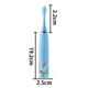 thumbnail image 2 of Cepillo de dientes eléctrico para niños con 6 cabezales de cepillo, resistente al agua IPX7, temporizador inteligente incorporado, cepillo de dientes para niños adecuado para mayores de 3 años, 2 of 5