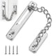 thumbnail image 1 of Cerradura de puerta de seguridad antirrobo, de acero inoxidable, con 4 tornillos para puertas corredizas y ventanas de madera., 1 of 5