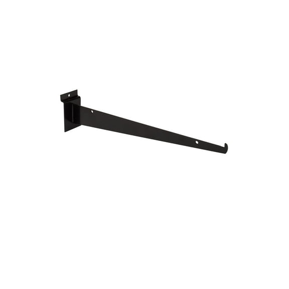 14 inch Black Shelf Bracket for Slatwall - Pack of 5