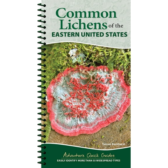 Adventure Quick Guides Common Lichens of the Eastern United States: Easily Identify 58 Widespread Types, (Spiral-Bound)