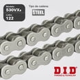thumbnail image 3 of Cadena para motocicleta D.I.D. 50VXx122ZB plateado 192.5 Cm 122L, 3 of 9