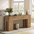 thumbnail image 6 of Tribesigns 71-inch Long Console Table for Entryway, Farmhouse Sofa Console Behind Couch, Entry Table for Hallway, Light Brown, 6 of 9
