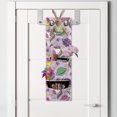thumbnail image 2 of Cartoon Hanging Pocket Organizer, Unicorn Planets Moon Shooting Stars Clouds Dream Themed Elements, Printed Polyester Storage Bag with Pockets, 9" x 27", Pink and Lilac, 2 of 2