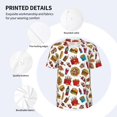 thumbnail image 3 of Lsque Hot Dog Pizza Pattern Mens Polo Golf Shirts Funny Graphics Shorts Sleeve Button Shirts Baseball T-shirt-4X-Large, 3 of 7