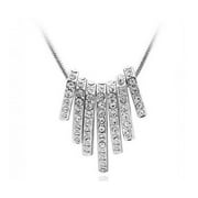 KATGI Fashion Dazzle Crystal Multi Rings Pendant Necklace