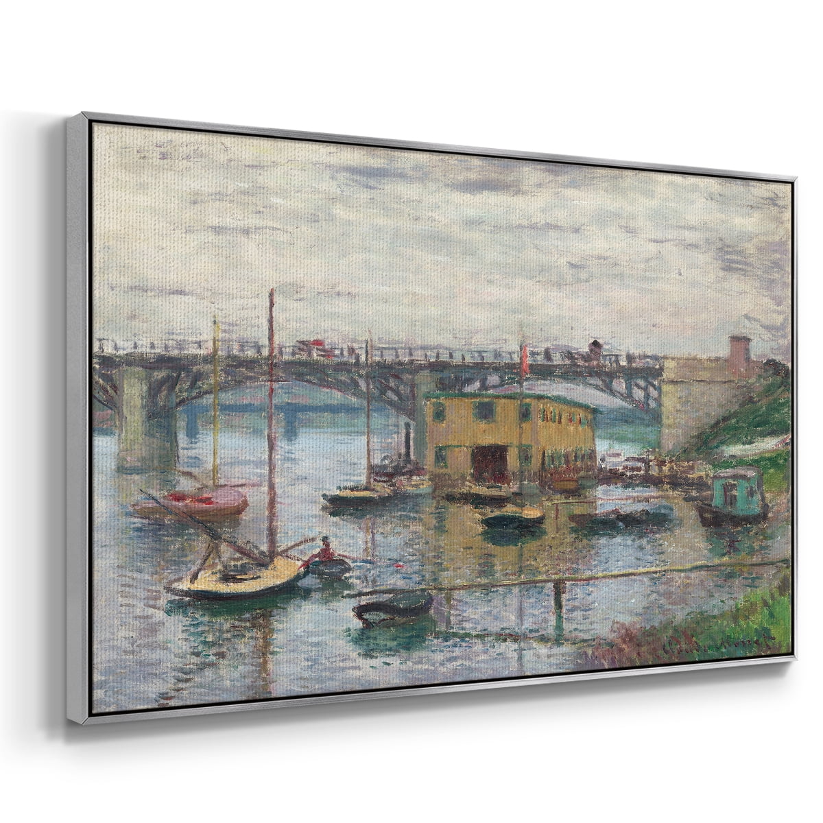 Vintage Landscape-CLV By Wexford Home Framed in Silver Wood Gallery Wrapped Canvas 17 in. x 25 in.