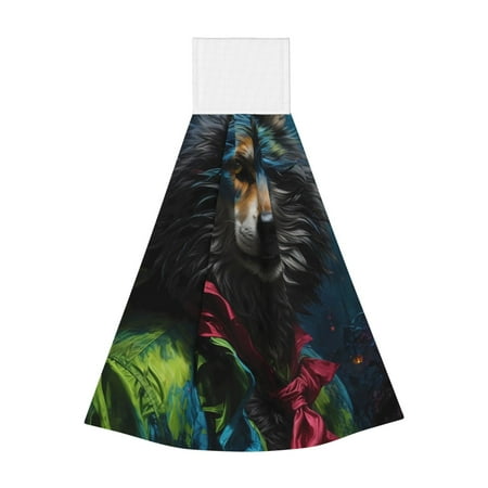

Jgfou Vintage Wolf Warrior Print Coral Fleece Microfiber Hanging Hand Towel Soft Premium Dishcloths Multi-Purpose Dust and Stain Removal Cleaning Supplies